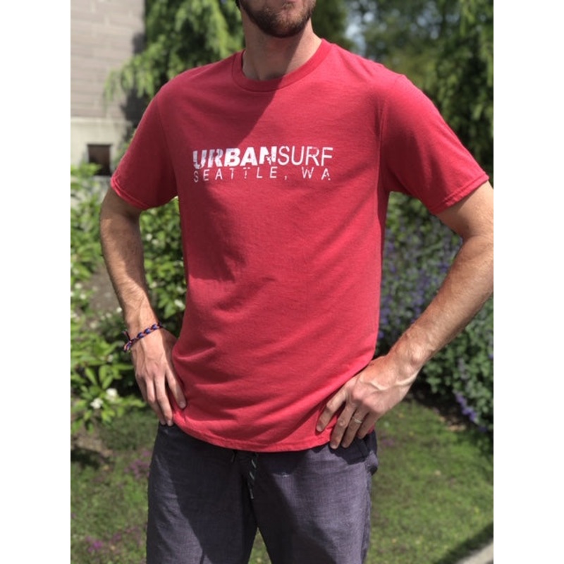 Urban Surf Tech Logo Tee - Red Frost