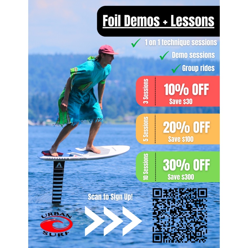 Wake & Pump Foil Lessons
