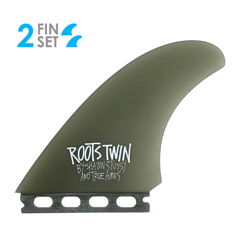 True Ames Stssy Roots Twin Futures Surfboard Fins - Smoke