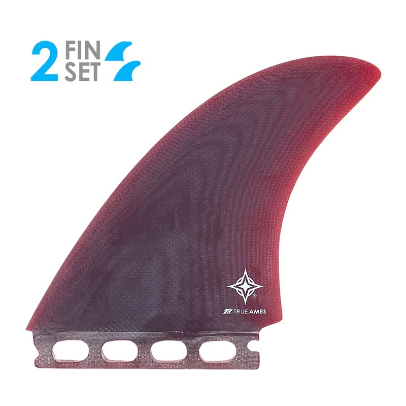 True Ames Wayne Rich Twin Futures Surfboard Fins - Red