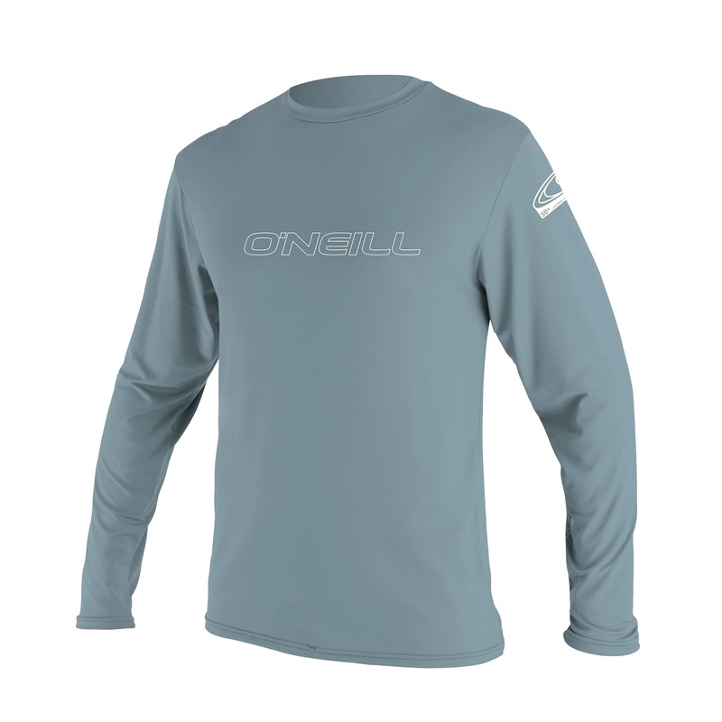 O'Neill Basic Skins UPF50+ Men's L/S Loose-Fit Rashguard - Dusty Blue