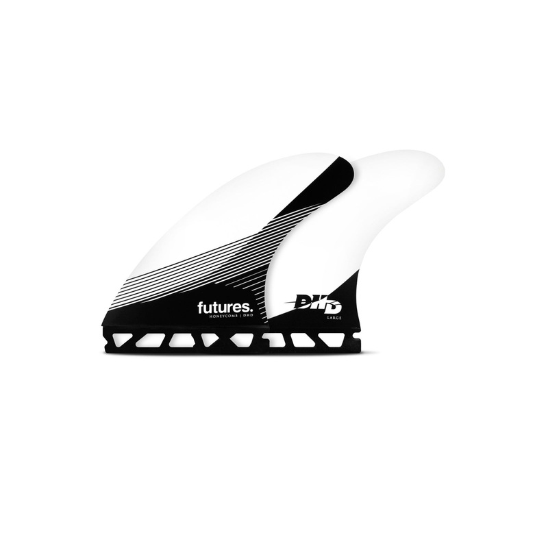 Futures DHD Honeycomb Tri Surfboard Fins - Medium/White